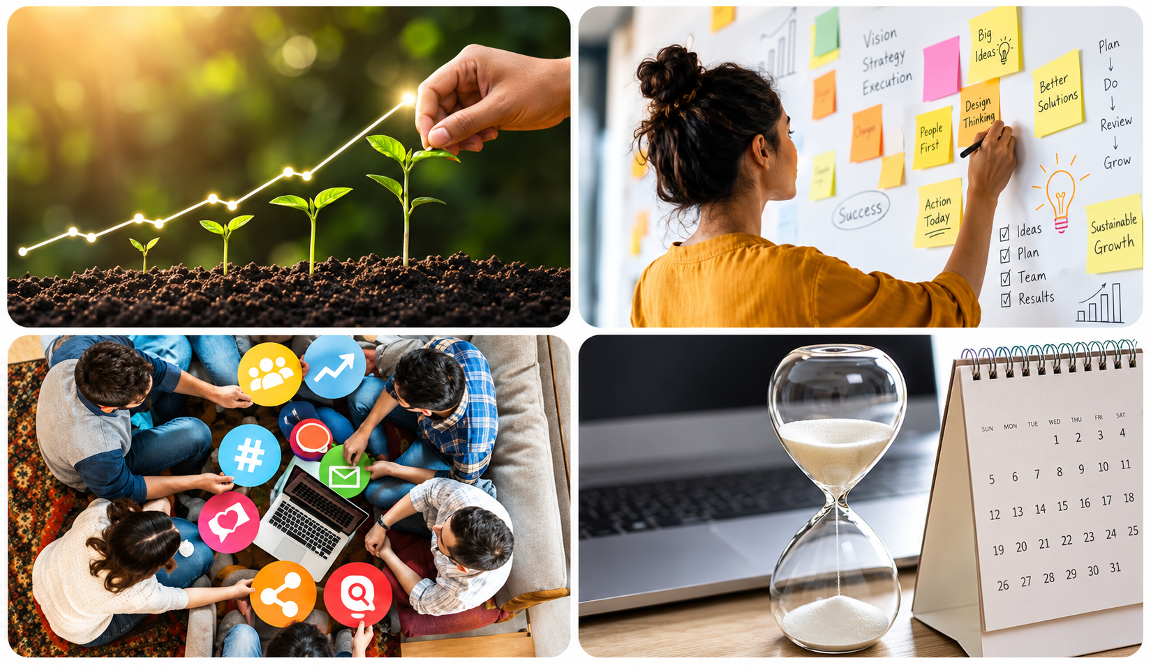 Business growth, planning, collaboration and time management